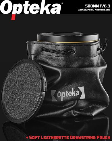 Opteka 500mm f/6.3 (with 2X- 1000mm) Telephoto Mirror Lens for Canon EF-Mount EOS 90D, 80D, 77D, 70D, 60D, 50D, 7D, 6D, 5D, 5DS, 1DS, T8, T8i, T7i, T7s, T7, T6s, T6i, T6, T5, SL3 and SL2 DSLR Cameras in Kuwait