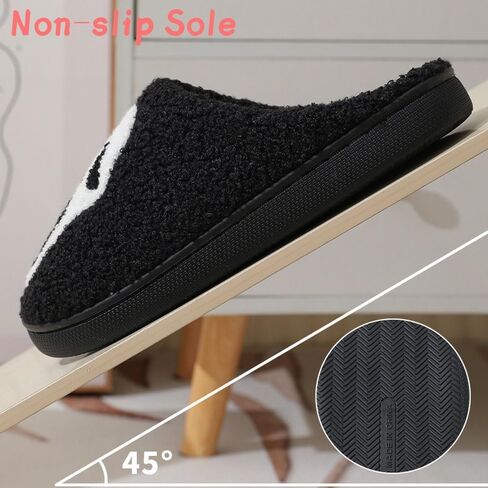 Halloween Skeleton Scream Fuzzy Slippers for Women and Men Cozy Plush Spooky Slippers Non-Slip Fluffy Halloween Christmas Gift in Saudi Arabia