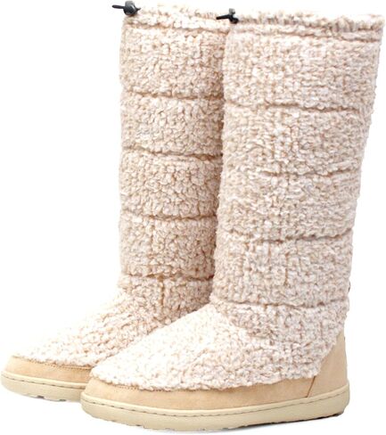Luckers Women’s Two-Toned Tall Fluffy Slipper Boot in Saudi Arabia