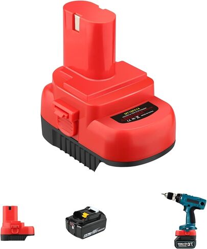 لمحول بطارية ماكيتا، قم بتحويل بطارية ليثيوم ماكيتا 18 فولت إلى محول بطارية NiCad NiMH 12 فولت 14.4 فولت (1) in Kuwait