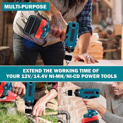 لمحول بطارية ماكيتا، قم بتحويل بطارية ليثيوم ماكيتا 18 فولت إلى محول بطارية NiCad NiMH 12 فولت 14.4 فولت (1) in Kuwait