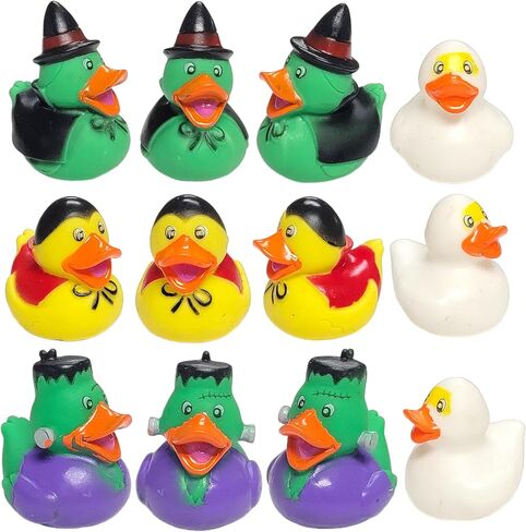 Cool Rubber Ducks (2") Standard Size. (12 Pack) Cute Duck Bath Tub Pool Toys. (Halloween Rubber Duckies) in Saudi Arabia