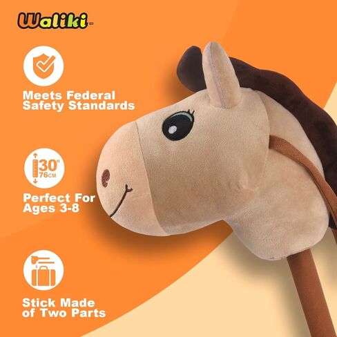 WALIKI Toys Stick Horse (Plush, for Kids and Toddlers) in Saudi Arabia
