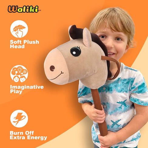 WALIKI Toys Stick Horse (Plush, for Kids and Toddlers) in Saudi Arabia