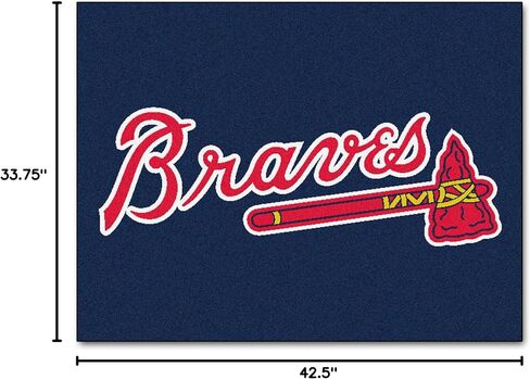 FANMATS 6432 MLB - Atlanta Braves Rug - 19in. x 30in.| Sports Fan Home Decor Rug and Tailgating Mat in Saudi Arabia
