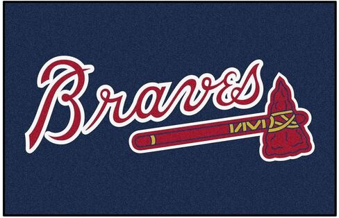 FANMATS 6432 MLB - Atlanta Braves Rug - 19in. x 30in.| Sports Fan Home Decor Rug and Tailgating Mat in Saudi Arabia