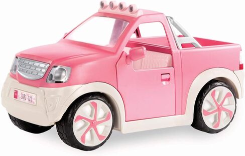 Lori Dolls – Ride & Shine Pickup Truck– Pick-Up Truck for Mini Dolls – Pink Car for 6-inch Dolls – Trailer Hitch & Openable Doors – Toy Vehicle for Kids – 3 Years + LO37113C1Z in Kuwait