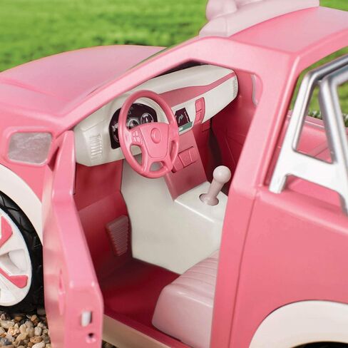 Lori Dolls – Ride & Shine Pickup Truck– Pick-Up Truck for Mini Dolls – Pink Car for 6-inch Dolls – Trailer Hitch & Openable Doors – Toy Vehicle for Kids – 3 Years + LO37113C1Z in Kuwait