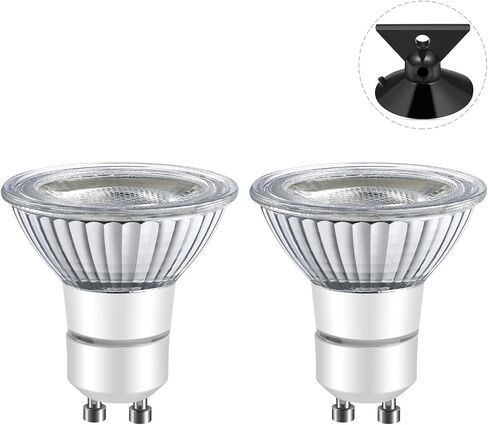 مصابيح LED GU10 ذات غطاء محرك السيارة، لمبة إضاءة LED لجهاز الموقد، لمبة هالوجين بديلة لإضاءة المطبخ، ما يعادل 50 وات، أبيض دافئ 3000 ك، 6 وات 550 لومن، قابلة للتعتيم، مقاومة للماء IP65، حزمة من 2 in Kuwait