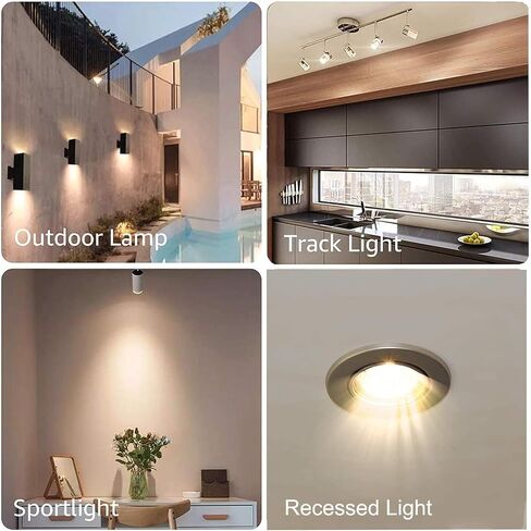 مصابيح LED GU10 ذات غطاء محرك السيارة، لمبة إضاءة LED لجهاز الموقد، لمبة هالوجين بديلة لإضاءة المطبخ، ما يعادل 50 وات، أبيض دافئ 3000 ك، 6 وات 550 لومن، قابلة للتعتيم، مقاومة للماء IP65، حزمة من 2 in Kuwait