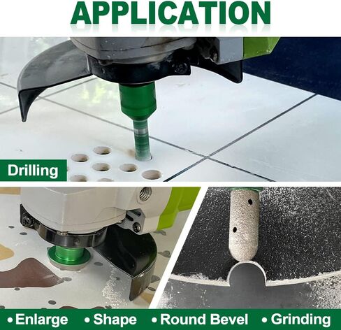 Tile Hole Saw Kit - 6/6/8/20/25/35/50/75/100mm Diamond Core Drill Bit+4/5" Finger Milling Bit+2" Beveling Chamfer Bit+SDS Adapter to 5/8"-11 Thread for Porcelain Ceramic Tile Granite Marble in Saudi Arabia