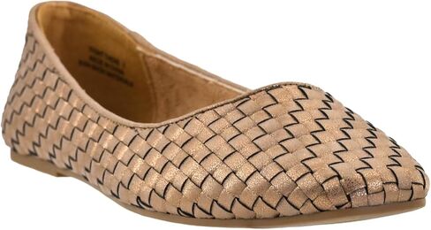 Corkys Footwear Right There Flats with Cushioned Insoles, Unique Woven Upper, Slip-On Design – Stylish and Comfortable for Day-to-Night Wear in Saudi Arabia