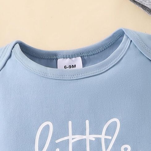 Little Brother Newborn Baby T-Shirt Romper Top+Long Pants+Hat 3PCS Outfit Sets Infant Coming Home Summer Clothes in Saudi Arabia
