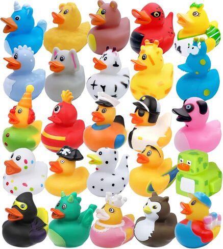 50 Pack Rubber Duck Pack Bath Toy Assortment Bulk Floater Duck for Kids Birthday Gifts Baby Showers Classroom Prizes Party Favors Rubber Duckies for Jeep Summer Beach Pool Toys Easter (50 Pack) in Saudi Arabia