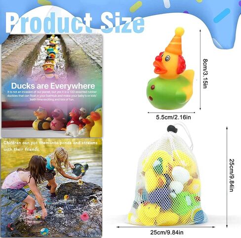 50 Pack Rubber Duck Pack Bath Toy Assortment Bulk Floater Duck for Kids Birthday Gifts Baby Showers Classroom Prizes Party Favors Rubber Duckies for Jeep Summer Beach Pool Toys Easter (50 Pack) in Saudi Arabia