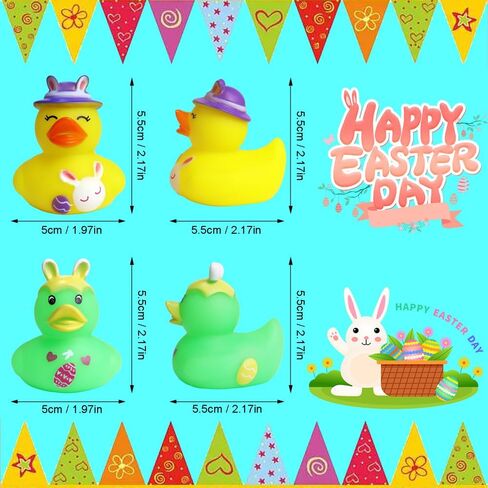 50 Pack Rubber Duck Pack Bath Toy Assortment Bulk Floater Duck for Kids Birthday Gifts Baby Showers Classroom Prizes Party Favors Rubber Duckies for Jeep Summer Beach Pool Toys Easter (50 Pack) in Saudi Arabia