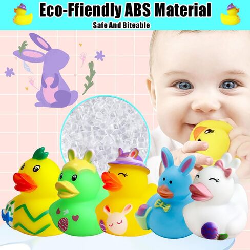 50 Pack Rubber Duck Pack Bath Toy Assortment Bulk Floater Duck for Kids Birthday Gifts Baby Showers Classroom Prizes Party Favors Rubber Duckies for Jeep Summer Beach Pool Toys Easter (50 Pack) in Saudi Arabia