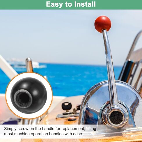 5 عبوات من المقابض الكروية الملولبة، خيط أنثى M8 بقطر 30 مم. مقبض كروي حراري للمخرطة/الآلة/جزازات العشب، مقبض رافعة فينولية مستديرة [أحمر] in Kuwait