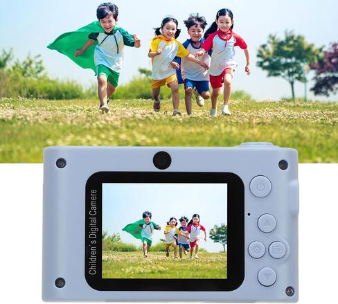 Digital Camera, 40MP 1080P Kids Camera with 8X Zoom, Dual Lens, HD IPS Display, Anti Shake, Colorful Photo Frame, Selfie Camera for Children Gift (White) in Saudi Arabia