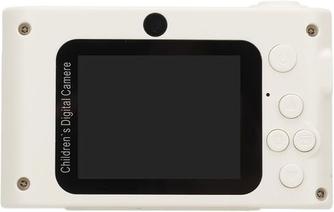 Digital Camera, 40MP 1080P Kids Camera with 8X Zoom, Dual Lens, HD IPS Display, Anti Shake, Colorful Photo Frame, Selfie Camera for Children Gift (White) in Saudi Arabia