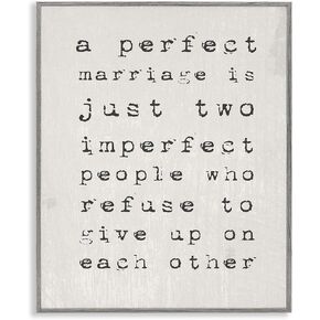 Stupell Industries A Perfect Marriage, Design by Daphne Polselli Gray Framed Wall Art, 24 x 30, Beige