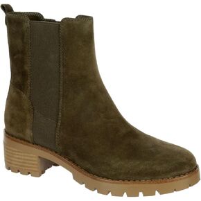 Finley - Women's Casual Slip-On Suede Lug Sole Chelsea Ankle Boots