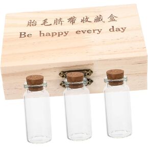 Box Lanugo Umbilical Cord Preservation Feeding Fetal Hair Umbilical Cord Preservation Teeth Fetal Hair Case Baby Bottle Baby Hair Keepsake Boy Fairy Wooden Toddler Holder