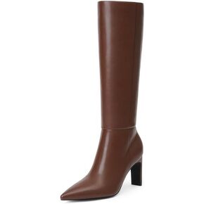 Modatope Knee High Boots for Women 2024, Black Fall Boots Tall Pointed Toe Chunky Heel, Block Heel Womens Side Zipper Winter Size 7.5