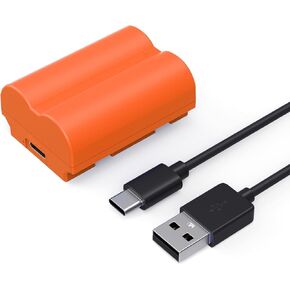 SMALLRIG NP-W235 Battery 2400mAh USB-C Camera Battery for Fujifilm X-T5, X-T4, GFX100S, 2.5H Full Charged Camera Battery for Fujifilm X-T5, X-T4, X-H2S, X-H2, GFX50S II, VG-XT4, X-S20, Orange - 4970