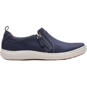 Clarks Women's Nalle Lilac Loafers, Navy Nubuck, 7 M