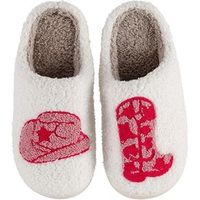 Women's Men's Cute Retro Strawberry Cherry Slippers Hat Boots Slippers Valentine's Day Slippers Plush Soft Memory Foam House Home Shoes