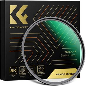 K&F Concept 82mm Explosive-Proof MCUV Filter Ultra-Clear, Scratch-Resistant, Waterproof UV Lens Protection Filter with 28 Layer Coating for 4K/8K Photography (Nano-X Series)