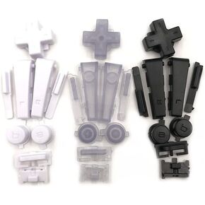 A B L R Buttons Keypads D-Pad Buttons for GameBoy MICRO Buttons Frame Replacement (Black)