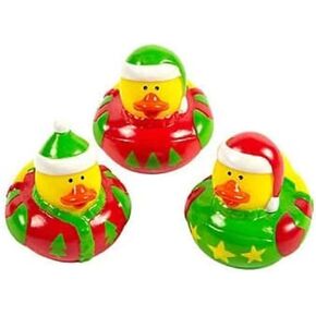 Ugly Sweater Rubber Ducks | 12 Pack | Christmas Duckies