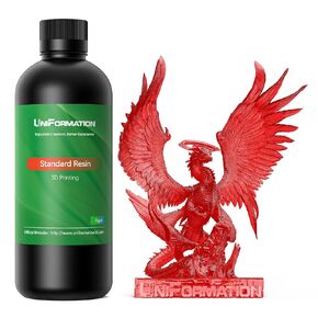 HD 3D Printer Resin Standard Fast UV Curing Plant-Based 3D Resin Liquid with High Precision Low Viscosity Suit for SLA/LCD/DLP Printing Miniatures, Garage Kits, HD Vanilla 1KG