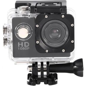 Action Camera, 12MP 1080P Underwater Waterproof Sports Camera with 2.0 Inch Screen, Mini DV Sports Camera with Mounting Accessories Kit (White)