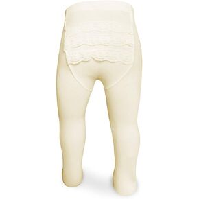 PICCOLO HOSIERY Baby Girls Newborn Microfiber Ruffle Rhumba Tights