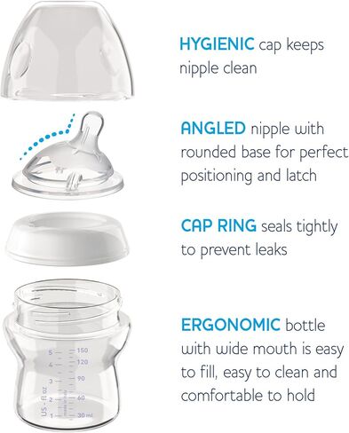 Chicco NaturalFit Baby Bottle Slow Flow with Bonus Straight Nipple, 0 Months+, 5 Ounce in Saudi Arabia