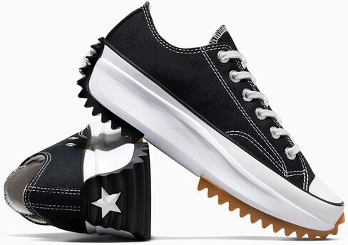 منصة Converse Run Star Hike Ox (أسود/أبيض/صمغ، نظام مقاسات الأحذية الأمريكية، للكبار، للرجال، رقمي، متوسط، رقمي_8) in Kuwait