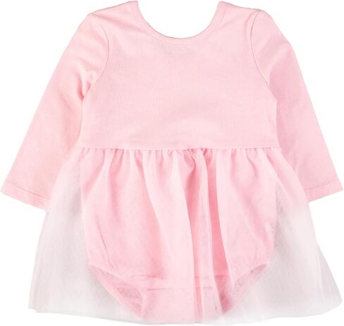 RuffleButts Baby/Toddler Long Sleeve Tulle Skirted Romper in Kuwait