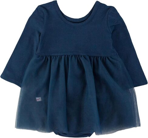 RuffleButts Baby/Toddler Long Sleeve Tulle Skirted Romper in Kuwait