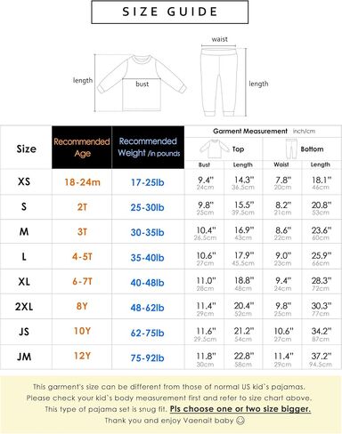 VAENAIT BABY 6M-12Y Kids Unisex Girls & Boys Soft Comfy Modal Tencel Sleepwear Pajamas 2pcs or 4pcs Set in Kuwait