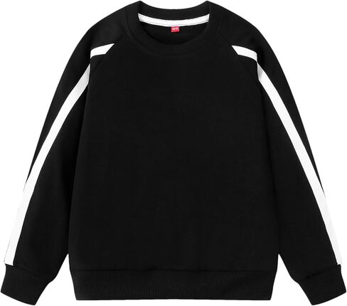 GFQLONG 3 Pack Toddler Boy Girl Cotton Crewneck Sweatshirt Kids Lightweight Long Sleeves with Stripe Fall Fashion Tops in Saudi Arabia