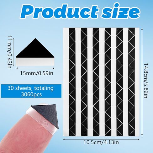 30 Sheet 3060pcs Photo Corners for Scrapbooking Photo Corners Self Adhesive Stamping Album Scrapbook Stickers for Diary Photo Wall Memory Book for Polaroid Sheet Photo Corners(Black+White) in Saudi Arabia