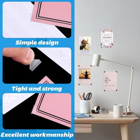 30 Sheet 3060pcs Photo Corners for Scrapbooking Photo Corners Self Adhesive Stamping Album Scrapbook Stickers for Diary Photo Wall Memory Book for Polaroid Sheet Photo Corners(Black+White) in Saudi Arabia