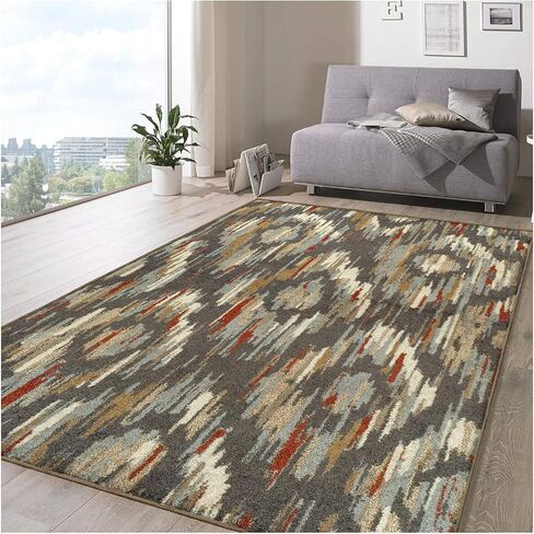 Superior Unique Modern Colorful Area Rug, Soft Area Rug for Living Room, Bedroom, Perfect for Hardwood Floors, 2' 7" x 8', Multi Color in Saudi Arabia