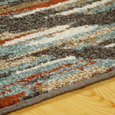 Superior Unique Modern Colorful Area Rug, Soft Area Rug for Living Room, Bedroom, Perfect for Hardwood Floors, 2' 7" x 8', Multi Color in Saudi Arabia