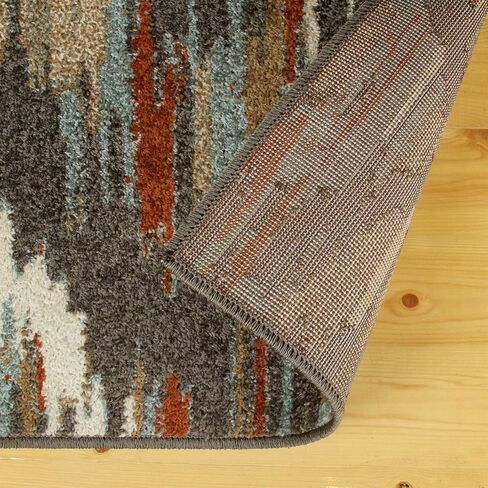 Superior Unique Modern Colorful Area Rug, Soft Area Rug for Living Room, Bedroom, Perfect for Hardwood Floors, 2' 7" x 8', Multi Color in Saudi Arabia