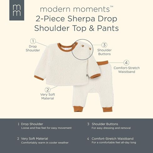 Modern Moments baby-girls Microplush Drop Shoulder Pant Set in Saudi Arabia