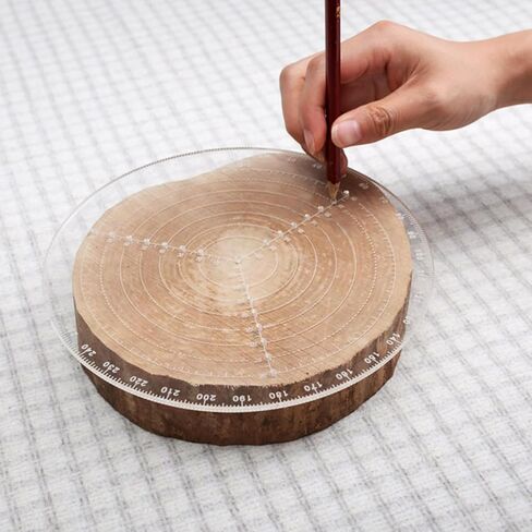 Silver Stainless Steel Center Pin, Transparent Round Woodworking Turning Centering Ruler for Wood Turners Lathe Work Bowls,Lathe Parts and Accessories,Power Tool Parts and Accessories in Saudi Arabia